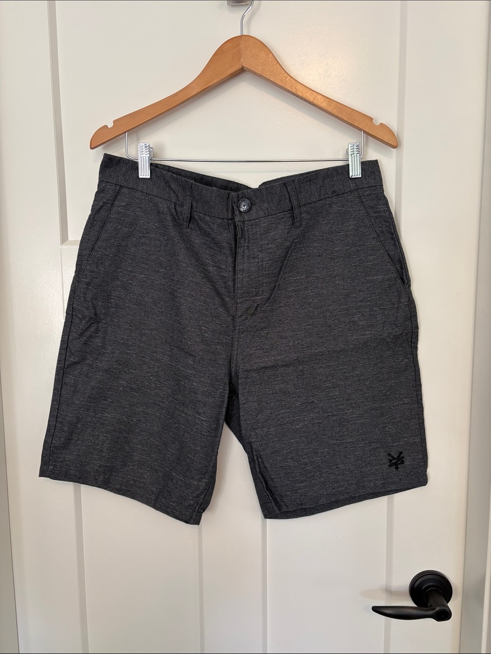 Zoo York Men's Dark Charcoal Flat Front Shorts